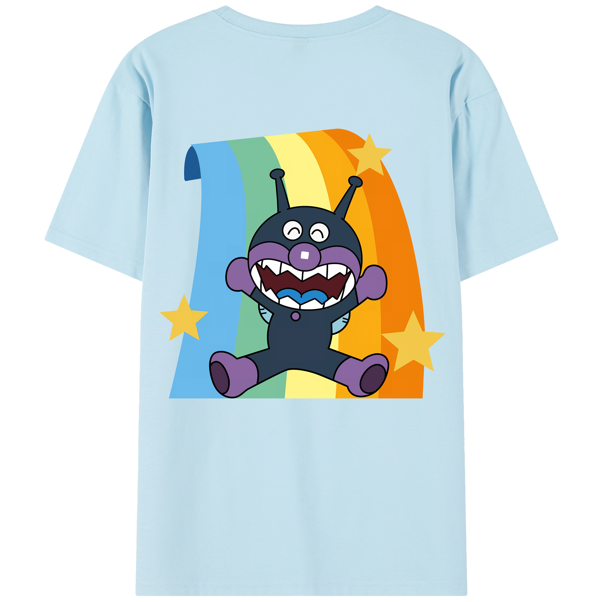 （画像用） アンパンマン Anpanman 綿100％半袖Tシャツ（背面プリント）